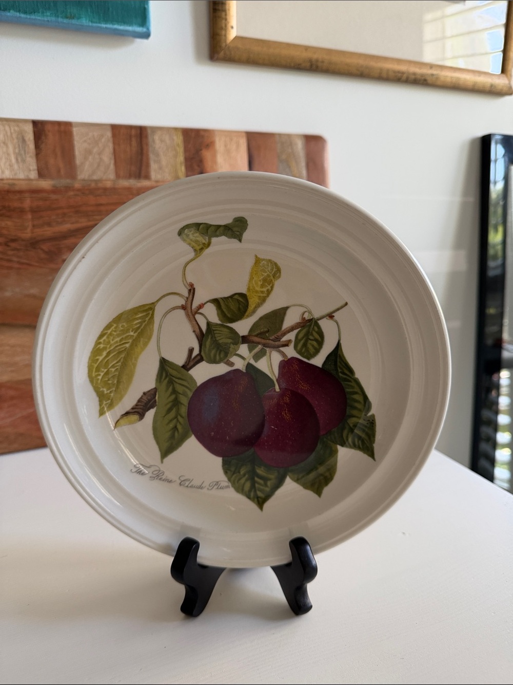 Portmeirion Pomona Plum Vintage Plate Diameter 8.5” Made in England